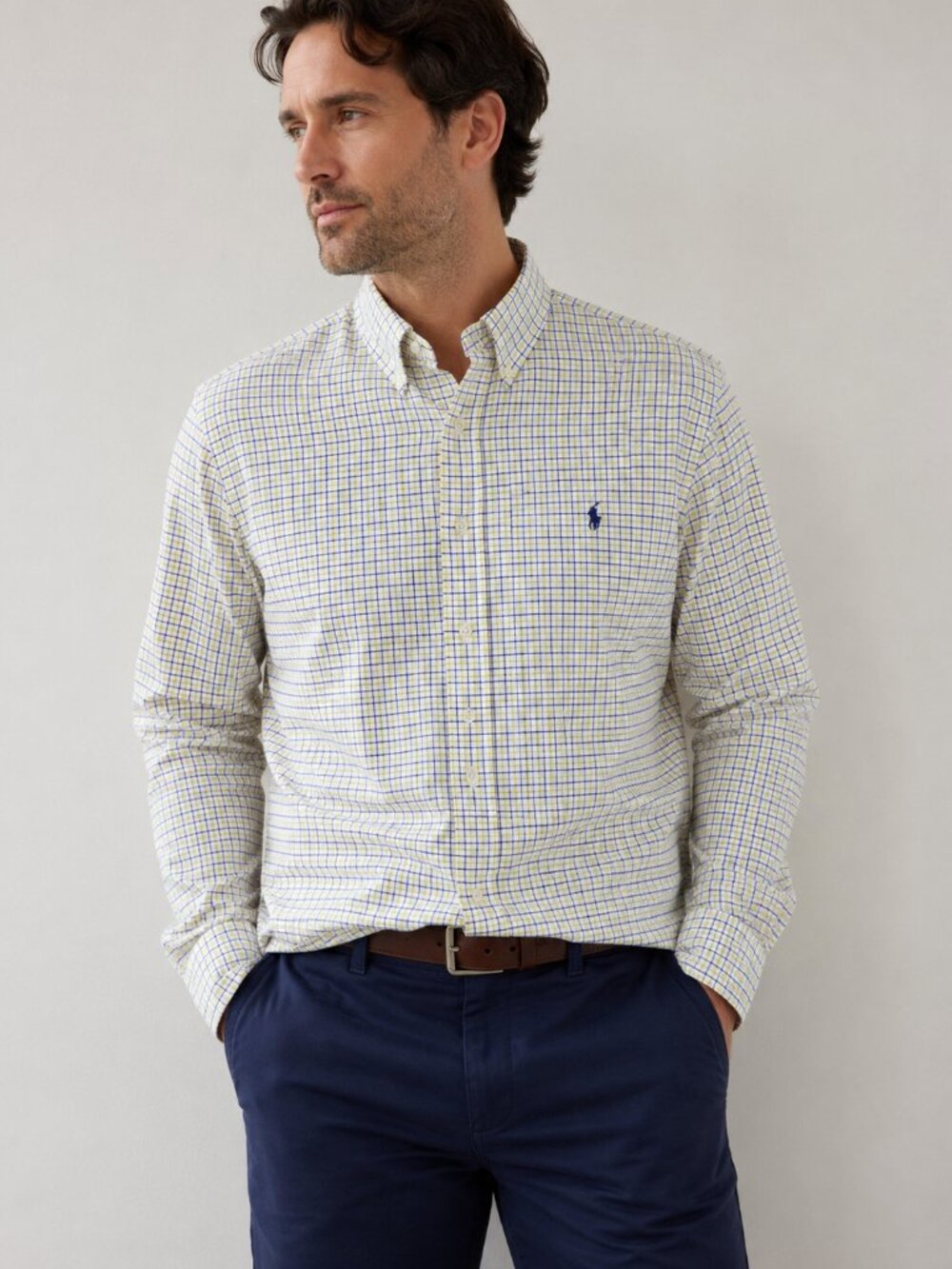 Ralph Lauren Classic Fit Plaid Button Down Shirt XL 17.5